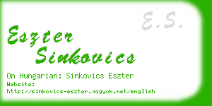 eszter sinkovics business card